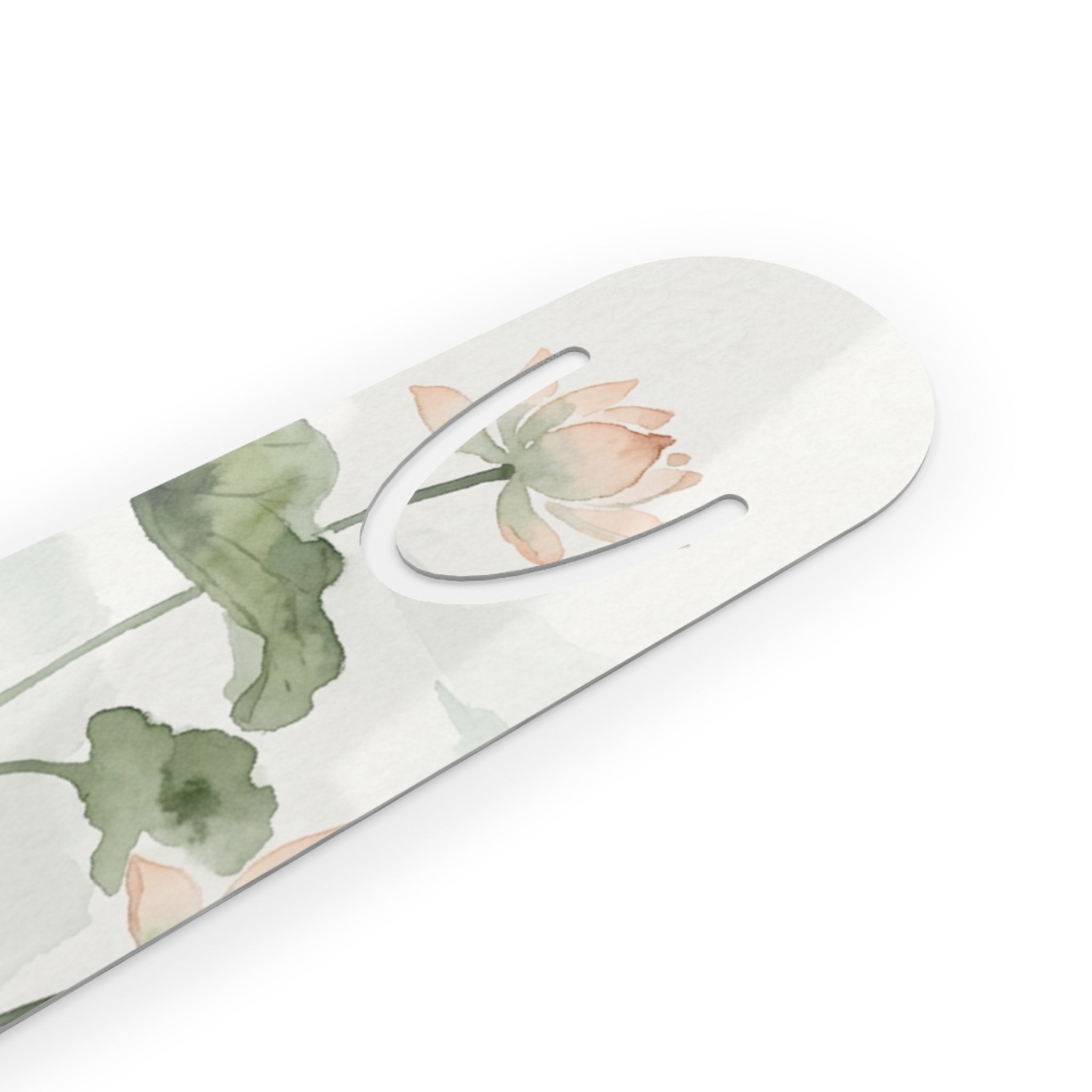Lotus Watercolor Bookmark — Floral Metal Corner Bookmark for Readers
