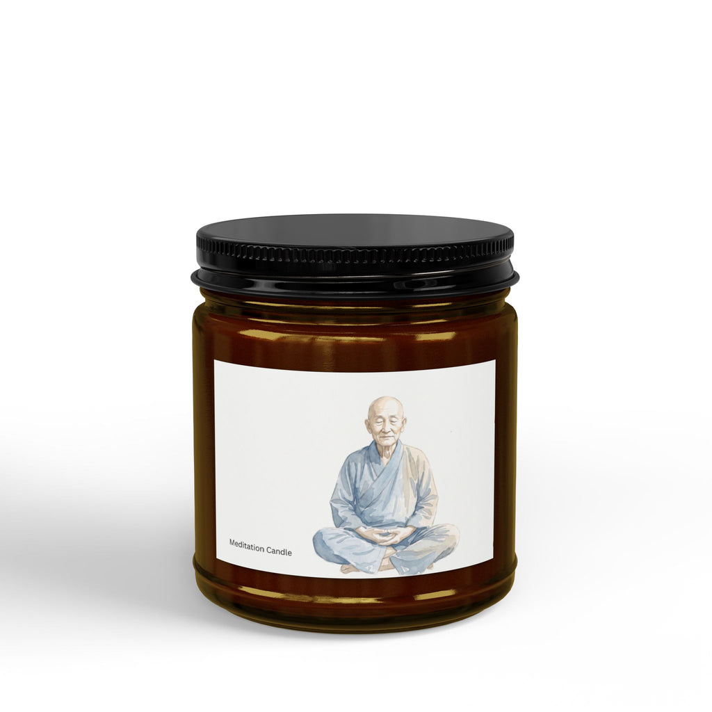 Zen Meditation Soy Candle – Calming Scented Candle in Amber Jar (4oz & 9oz)