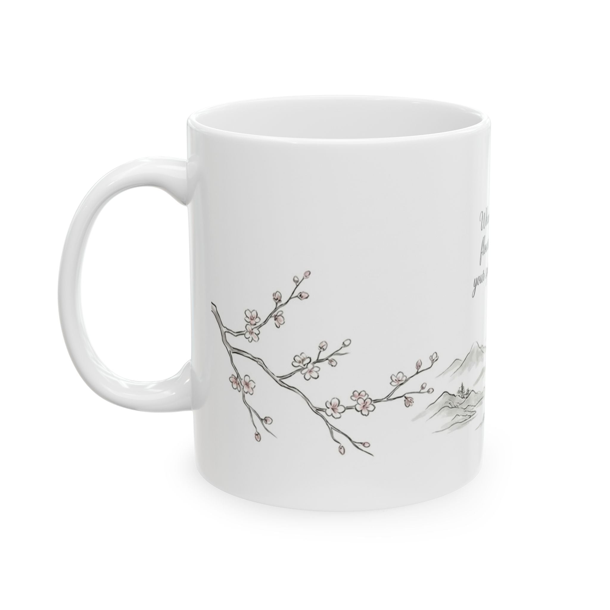 Zen Harmony Ceramic Mug — 'When your energy flows in harmony, your spirit finds peace' (11oz & 15oz)
