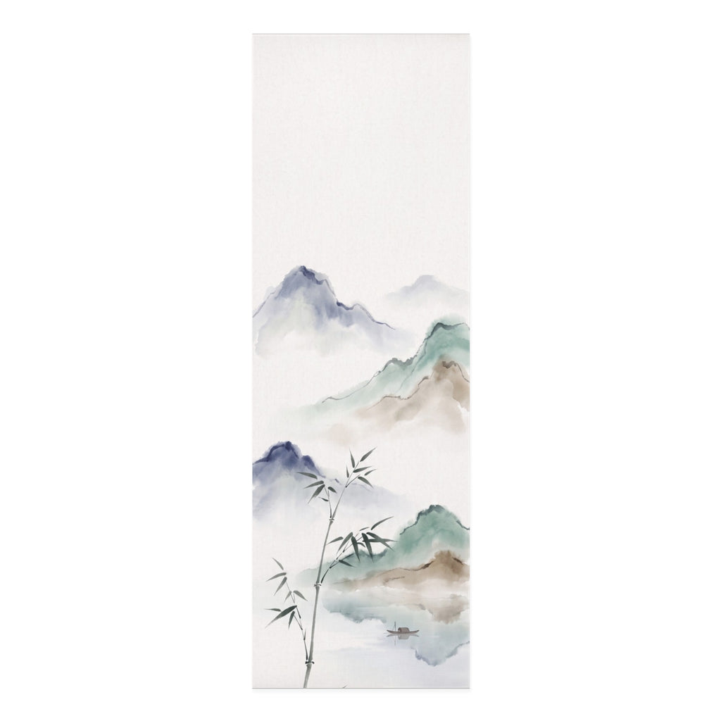 Watercolor Mountain Yoga Mat — Serene Foam Exercise Mat
