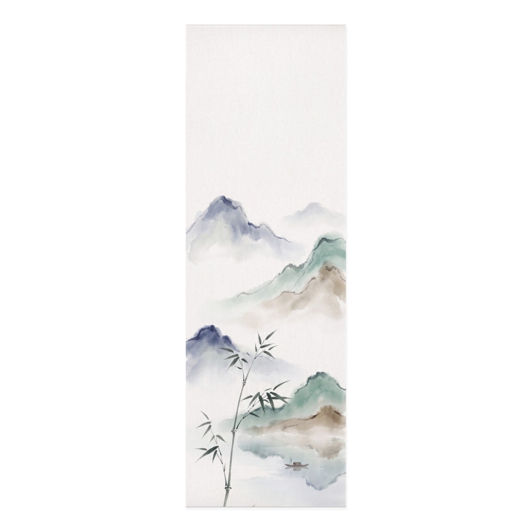 Watercolor Mountain Yoga Mat — Serene Foam Exercise Mat