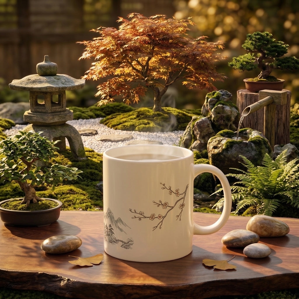 Zen Harmony Ceramic Mug — 'When your energy flows in harmony, your spirit finds peace' (11oz & 15oz)