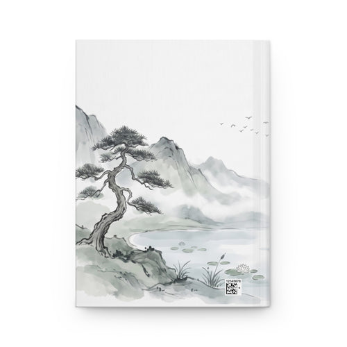 Hardcover Journal — Inner Stillness Zen Watercolor Notebook