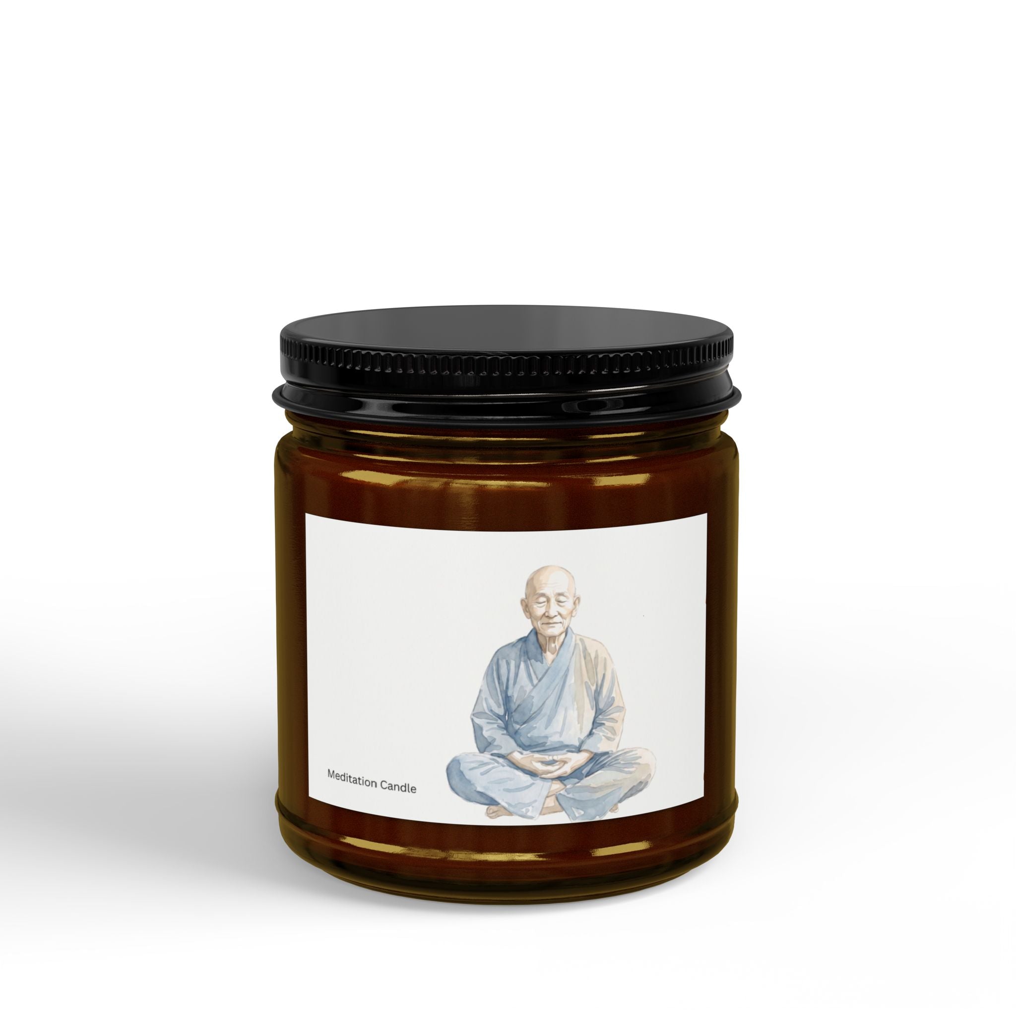 Zen Meditation Soy Candle – Calming Scented Candle in Amber Jar (4oz & 9oz)