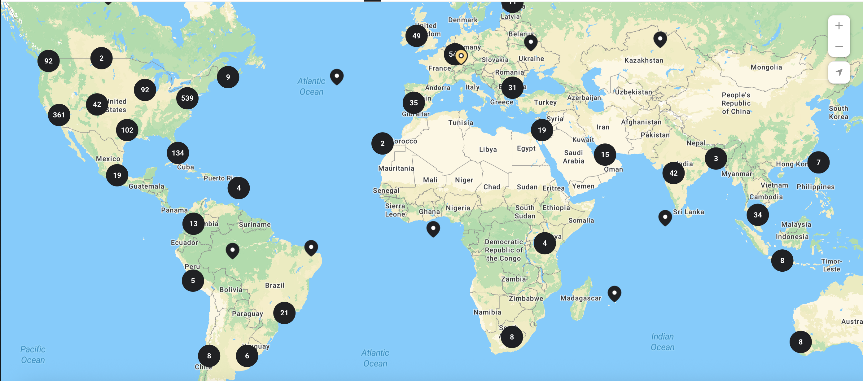 2,500 members from around the world